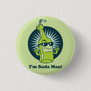 ¡Soy Soda Man! botón Flair divertido de Wordplay