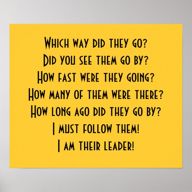 ¡Soy su líder! Póster (Frente)