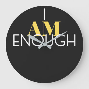 Soy suficiente reloj de pared acrílico