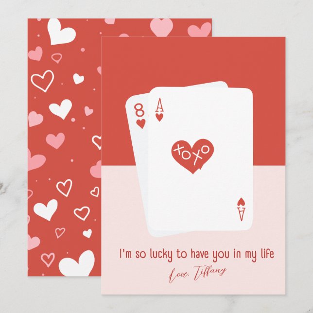 Soy tan afortunado de tener tu tarjeta de vacacion (Anverso / Reverso)