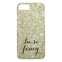Soy tan Fancy Sparkly Gold iPhone 7 Funda