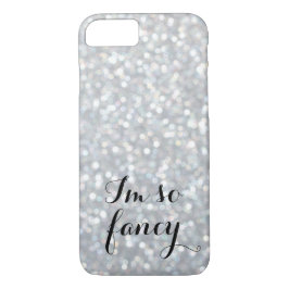 Soy tan Funda Fancy Sparkly Silver para iPhone 7