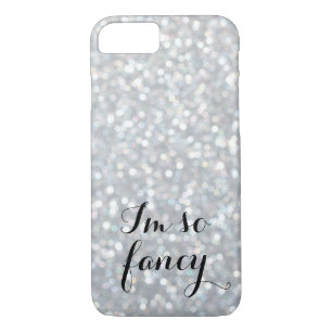 Soy tan Funda Fancy Sparkly Silver para iPhone 7