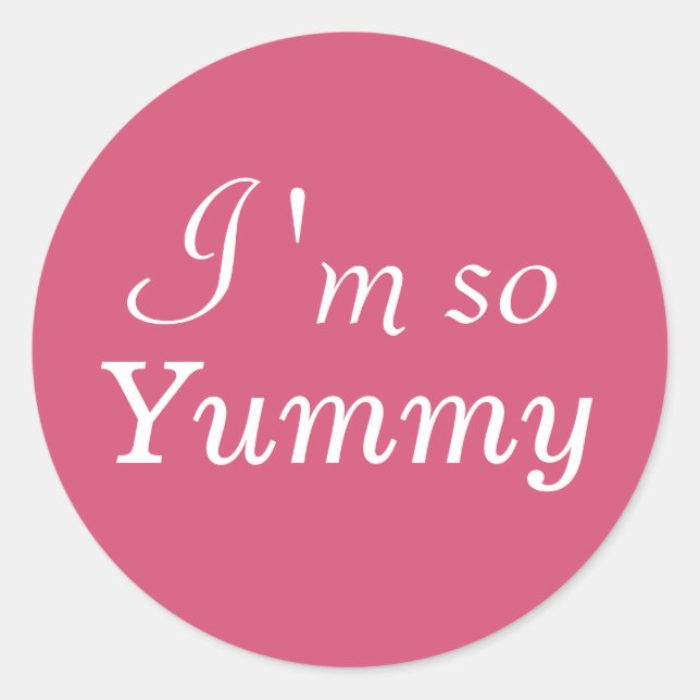 Soy tan Yummy Pegatina - rosa (Anverso)