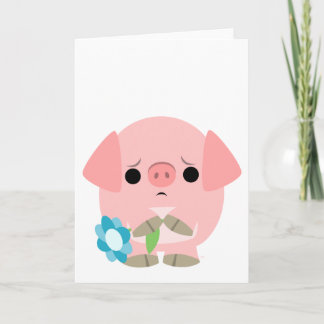 "Soy" tarjeta de felicitación linda triste del
