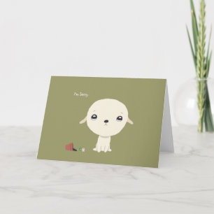 Soy tarjeta de felicitación triste del perrito