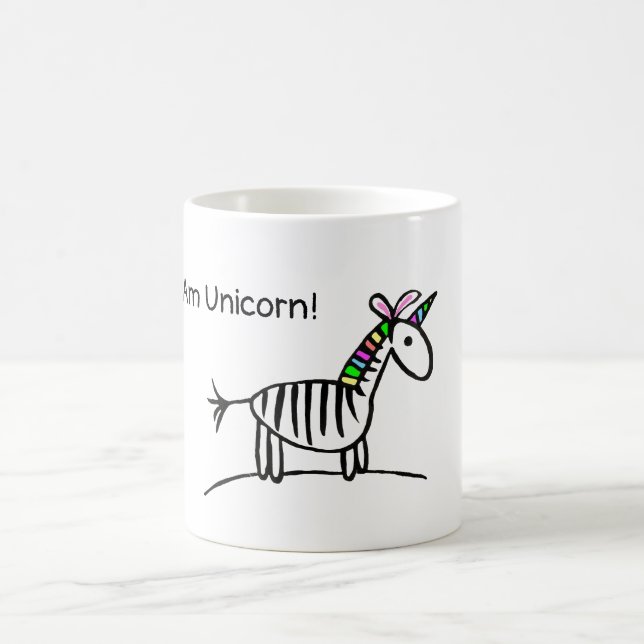 Soy taza de la cebra del unicornio (Centro)
