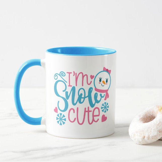 Soy taza linda del navidad del arte de la palabra (Con donut)