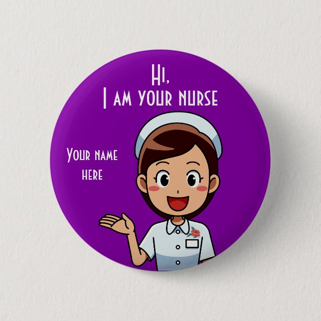Soy tu enfermera estándar, botón redondo de 2¼ pul (Anverso)