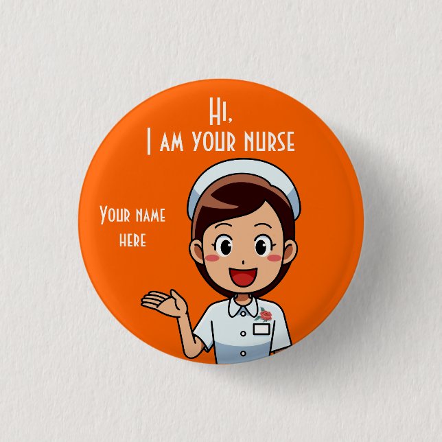 Soy tu enfermera pequeña, botón redondo de 1¼ pulg (Anverso)
