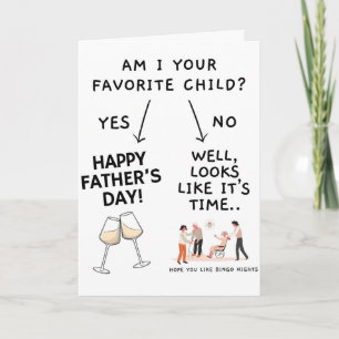 ¿Soy tu hijo favorito, divertida tarjeta del Día d