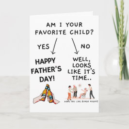 ¿Soy tu hijo favorito, divertida tarjeta del Día d