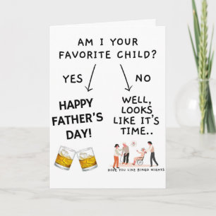¿Soy tu hijo favorito, divertida tarjeta del Día d