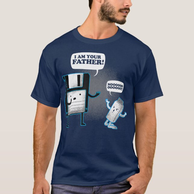 Soy tu padre Floppy Disk USB divertida camisa (Anverso)