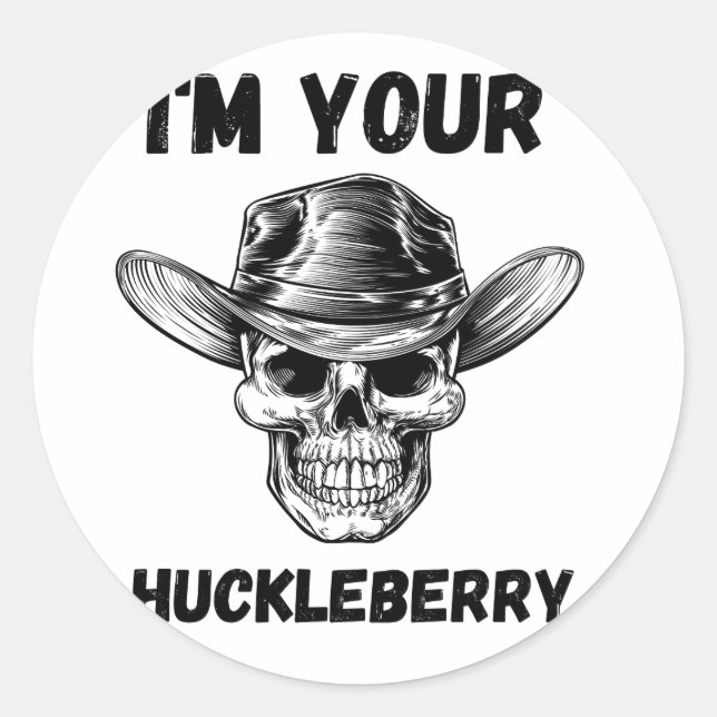 Soy tu pegatina de Huckleberry (Anverso)