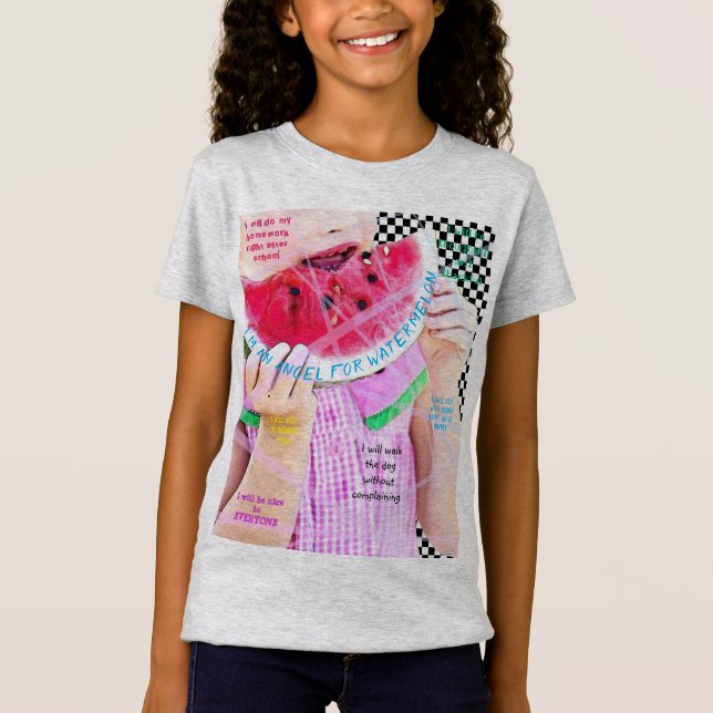 Soy un ángel para la sandía - camiseta HAMbWG (Anverso)