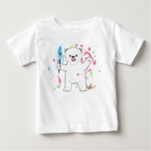 "¡Soy un artista!" Camiseta de bebé de oso polar