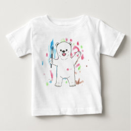 "¡Soy un artista!" Camiseta de bebé de oso polar
