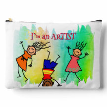 Soy un Artista Lila Bolsa de Suministros Escolares