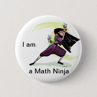 Soy un botón de Ninja de la matemáticas (femenino)