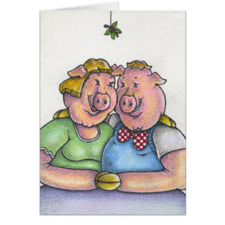 Soy un cerdo para usted tarjeta de Navidad