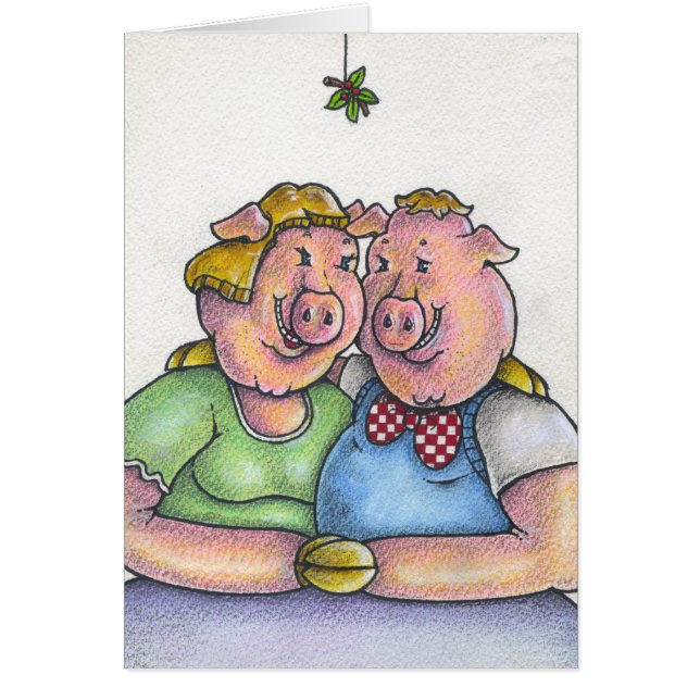 Soy un cerdo para usted tarjeta de Navidad (Frente)