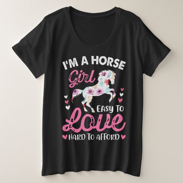 Soy un Chica de Caballos Fácil De Amar De Dura. (Anverso del diseño)
