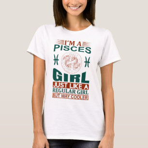 Soy Un Chica De Pisces Guay Zodiac Rótulo Camiseta
