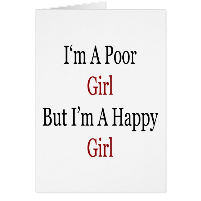 Soy un chica pobre pero soy un chica feliz (Frente)