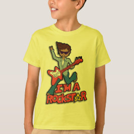 Soy un chico de pelo oscuro de guitarra rock star