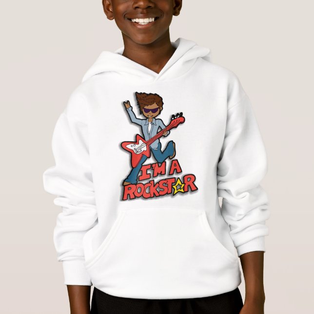 Soy un chico de pelo oscuro de guitarra rock star (Anverso)