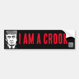 SOY UN CROOK, pegatina del parachoques de Trump