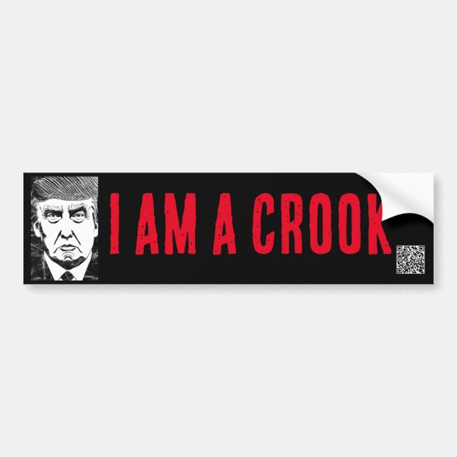 SOY UN CROOK, pegatina del parachoques de Trump (Frente)
