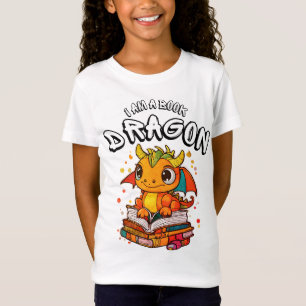 Soy un dragón de libros leyendo camiseta