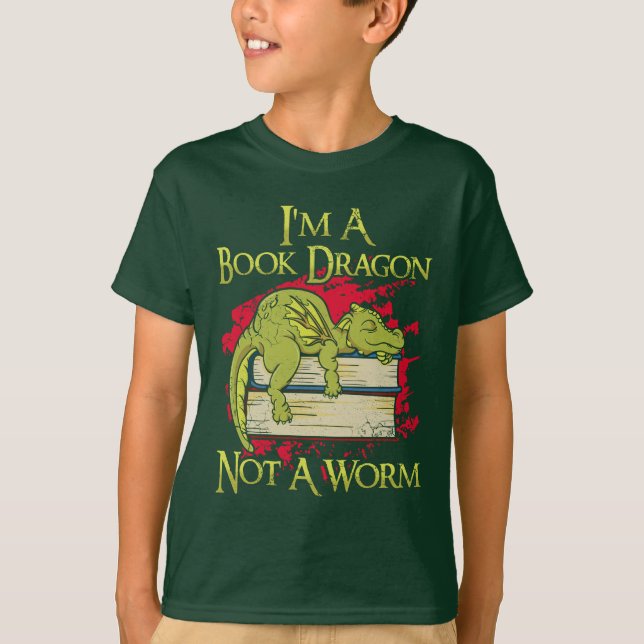 Soy un dragón del libro no una camiseta del gusano (Anverso)