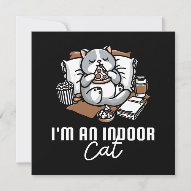 Soy un gato de interior - Gato introvertido (Anverso)