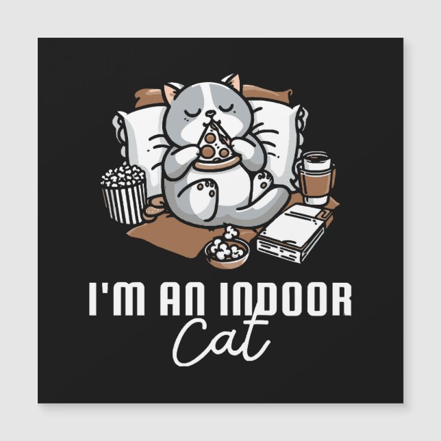 Soy un gato de interior - Gato introvertido (Anverso)