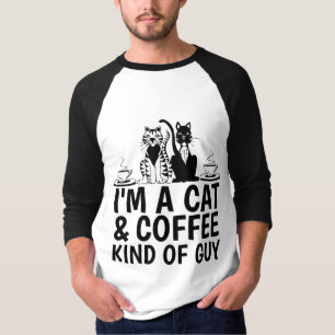 SOY UN GATO Y CAFÉ DE CAMISETAS DE TIPO