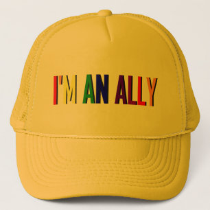 Soy un gorra del amarillo del aliado