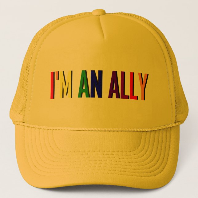 Soy un gorra del amarillo del aliado (Anverso)