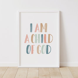 Soy un Hijo de Dios Decoración de Habitación para