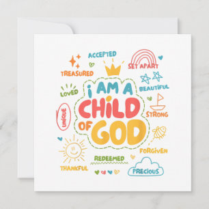 Soy un hijo de Dios Retro Cristiano Jesús Fe De