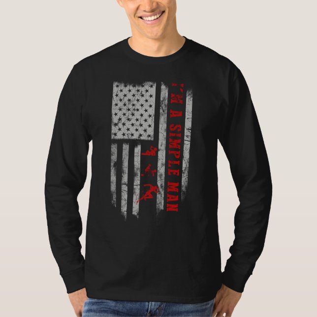 Soy un hombre simple que bebe una camiseta con cap (Anverso)