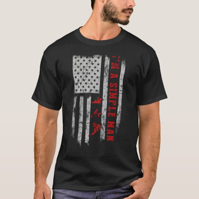 Soy un hombre simple que bebe una camiseta de Bill (Anverso)