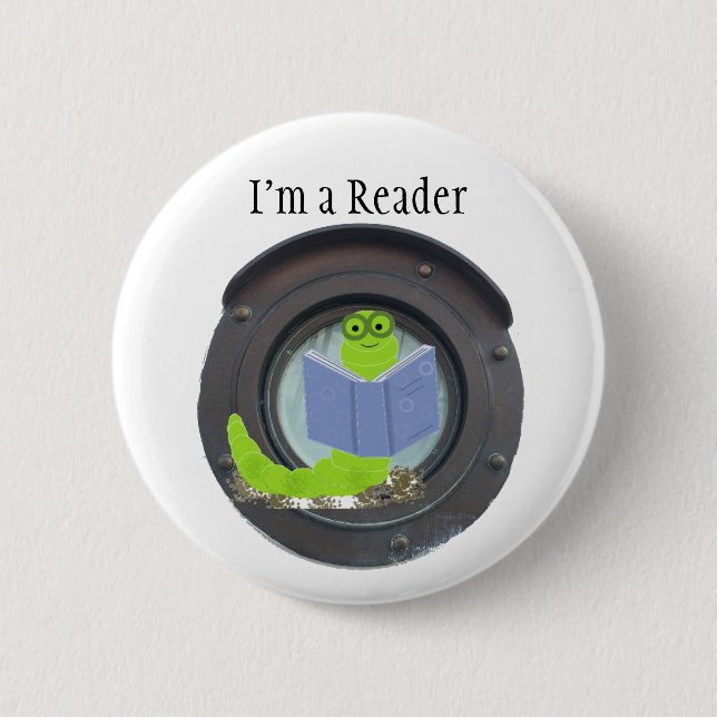Soy un lector, botón Bookworm (Anverso)
