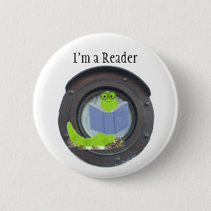 Soy un Lector, Botón de Gusano de Libro
