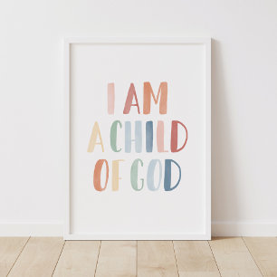 Soy un Niño de Dios Decoración para Habitación de