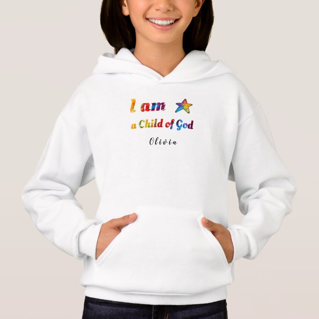 "Soy un niño de Dios" Diseño de Hoodie (Anverso)