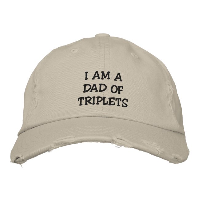 "SOY UN PADRE DE TRIPLETAS", GORRA DEL HOMBRE (Anverso)
