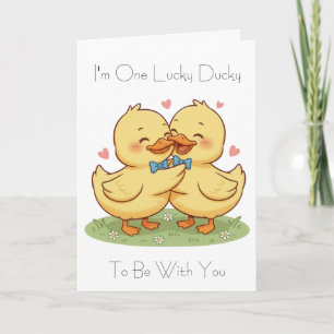 Soy un pato afortunado tarjeta del día de San Vale